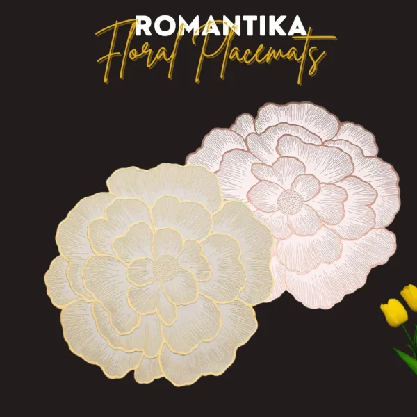 6 𝙿𝙲𝚂 𝚁𝙾𝙼𝙰𝙽𝚃𝙸𝙺𝙰 𝙵𝙻𝙾𝚁𝙰𝙻 𝙿𝚅𝙲 𝚃𝙰𝙱𝙻𝙴𝙼𝙰𝚃𝚂