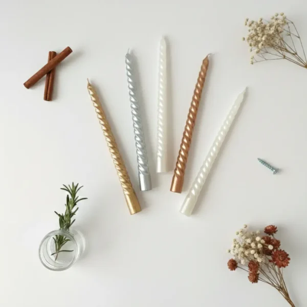 4 Pcs Set of Spiral Candle | Taper Candles