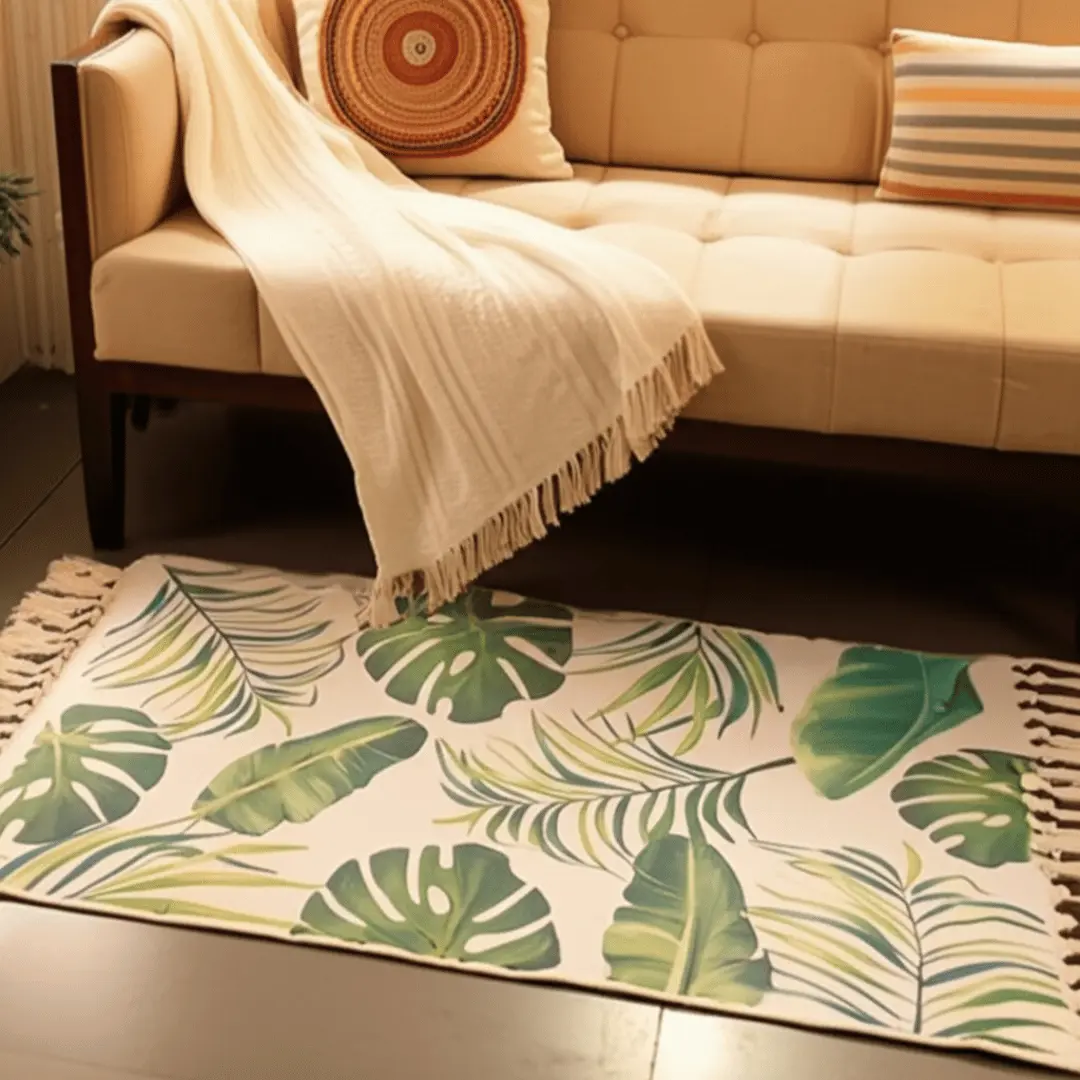 Cotton & Linen Retro Ethnic Style Carpet | Floor Mat | Rug - Image 5