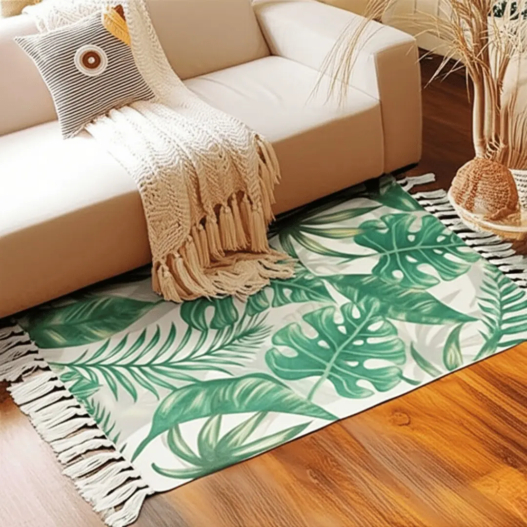 Cotton & Linen Retro Ethnic Style Carpet | Floor Mat | Rug - Image 4