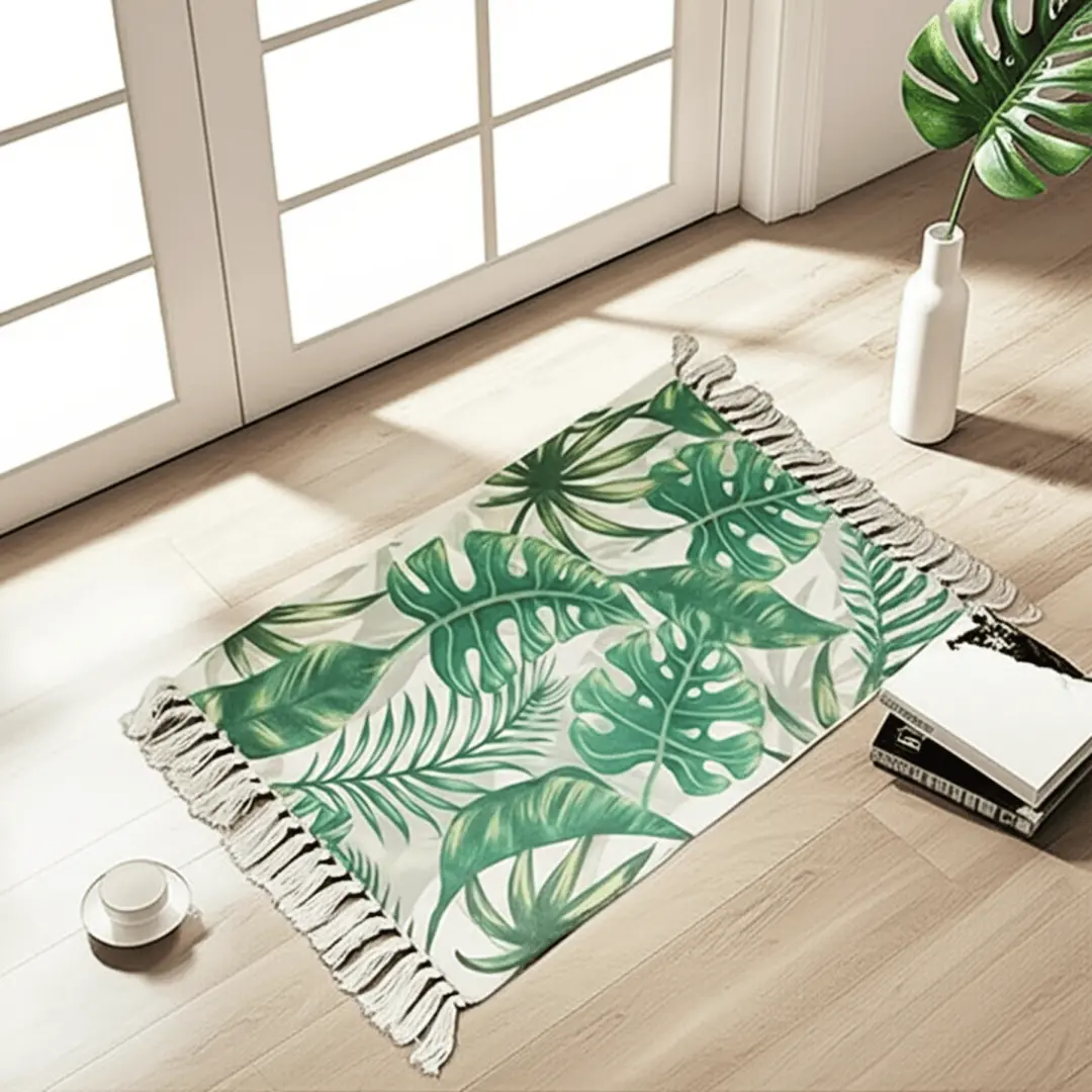 Cotton & Linen Retro Ethnic Style Carpet | Floor Mat | Rug