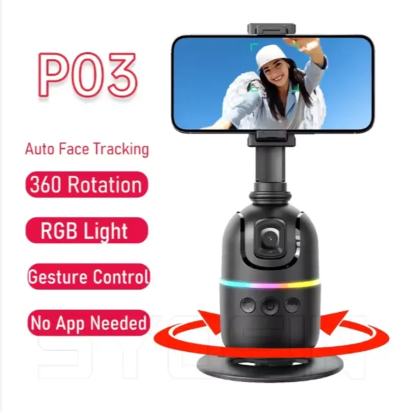 360° Auto Face Tracking Desktop Gimbal AI P03