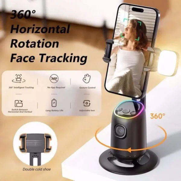 P05 AI 360° Face Tracking Desktop Gimbal