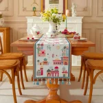 Cartoon House with Blue Tassel