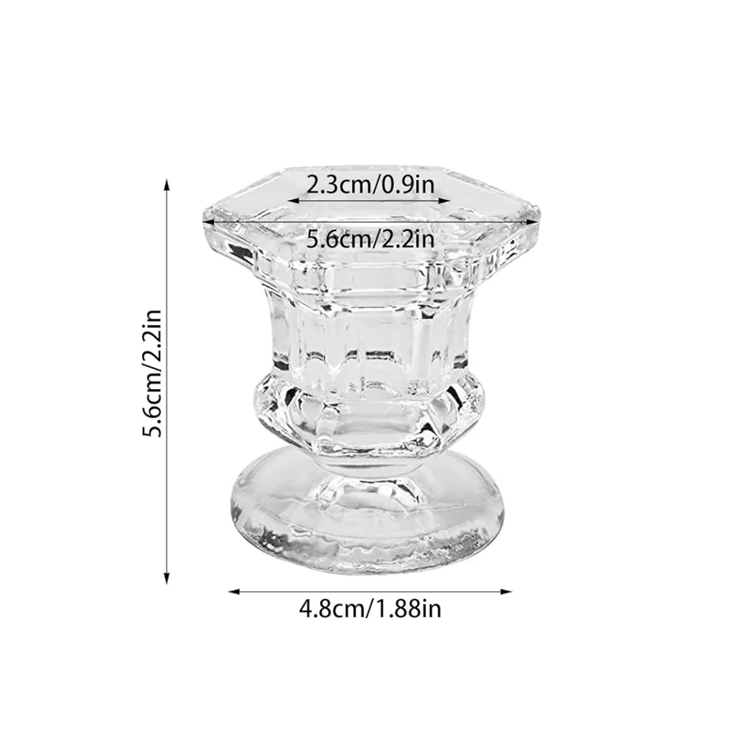 French Embossed Glass Candle Holder - Image 7